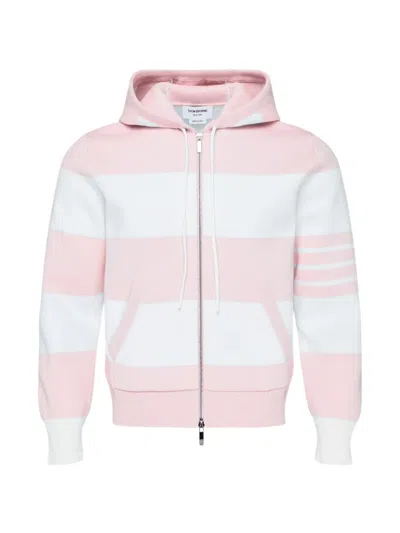 Thom Browne 4-bar Stripe Hector Hoodie In Pink