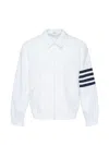 Thom Browne Zip Front Raglan Coach Jacket In Multi