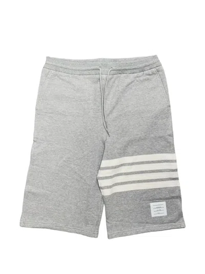 Thom Browne 4-bar Stripe Shorts In Gray