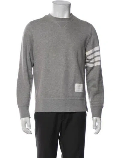 Pre-owned Thom Browne 4-bar Stripe Striped Sweatshirt In Grey