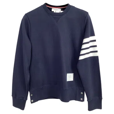Pre-owned Thom Browne 4-bar Stripe Sweatshirt In Navy Blue Cotton