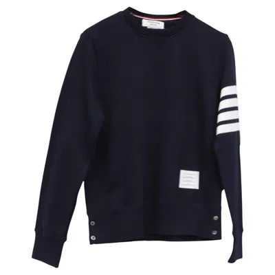 Pre-owned Thom Browne 4-bar Stripe Sweatshirt In Navy Blue Cotton