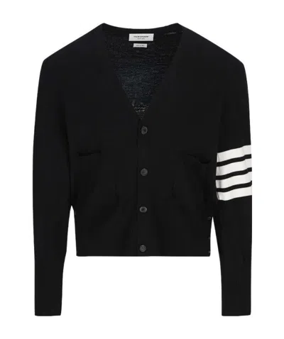 Thom Browne 4-bar Stripe V-neck Cardigan In Multi