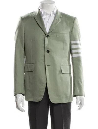 Pre-owned Thom Browne 4-bar Striped Blazer In Green