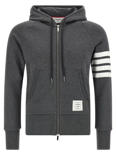 Thom Browne 4-bar Striped Cotton Sweatshirt In Black