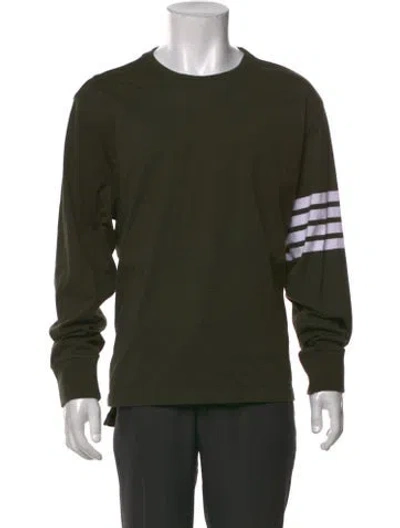 Pre-owned Thom Browne 4-bar Striped Dress Shirt In Green