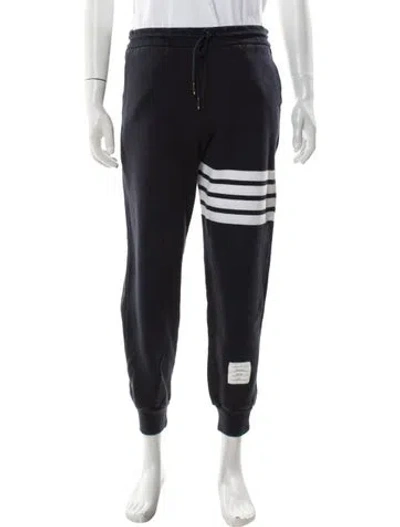 Pre-owned Thom Browne 4-bar Striped Lounge Bottoms In Blue