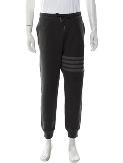 Pre-owned Thom Browne 4-bar Striped Lounge Bottoms In Gray