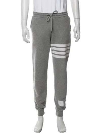 Pre-owned Thom Browne 4-bar Striped Pajama Bottoms In Grey