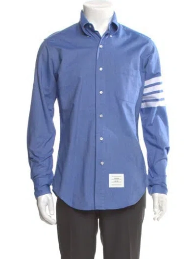 Pre-owned Thom Browne 4-bar Striped Shirt In Blue