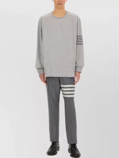 THOM BROWNE 4BAR STRIPED SLEEVE CREW NECK SHIRT
