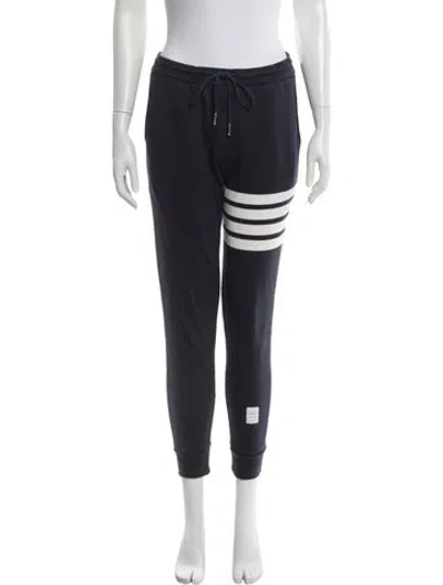 Pre-owned Thom Browne 4-bar Striped Sweatpants In Blue