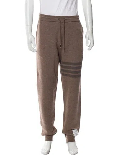 Pre-owned Thom Browne 4-bar Striped Sweatpants In Brown