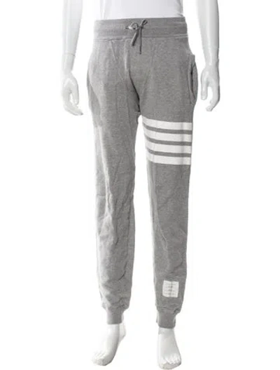 Pre-owned Thom Browne 4-bar Striped Sweatpants In Gray