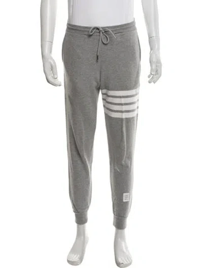 Pre-owned Thom Browne 4-bar Striped Sweatpants In Grey