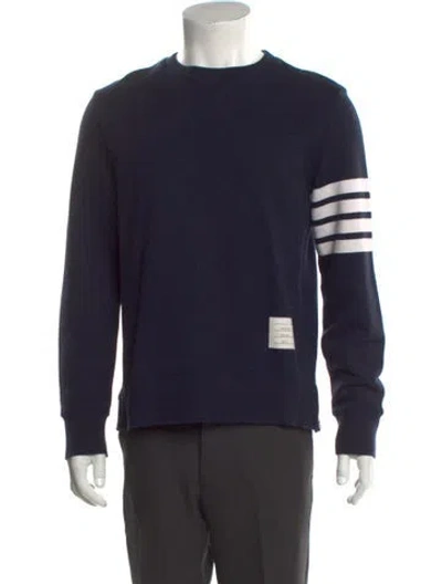 Pre-owned Thom Browne 4-bar Striped Sweatshirt In Blue