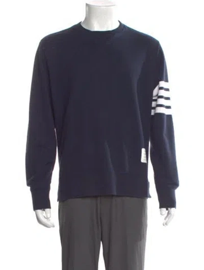 Pre-owned Thom Browne 4-bar Striped Sweatshirt In Blue