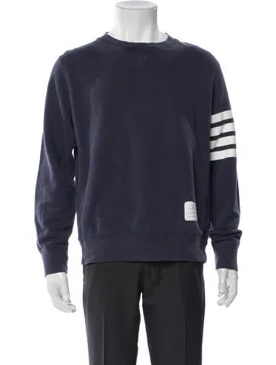 Pre-owned Thom Browne 4-bar Striped Sweatshirt In Blue
