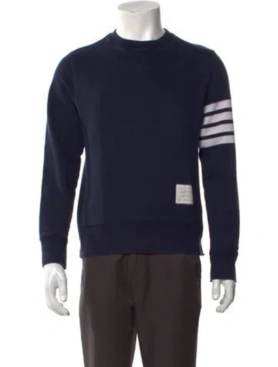 Pre-owned Thom Browne 4-bar Striped Sweatshirt In Blue