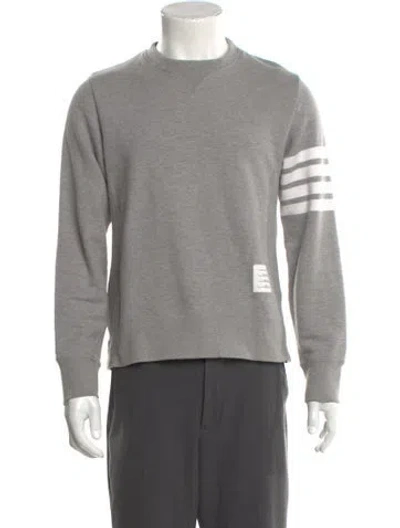 Pre-owned Thom Browne 4-bar Striped Sweatshirt In Gray