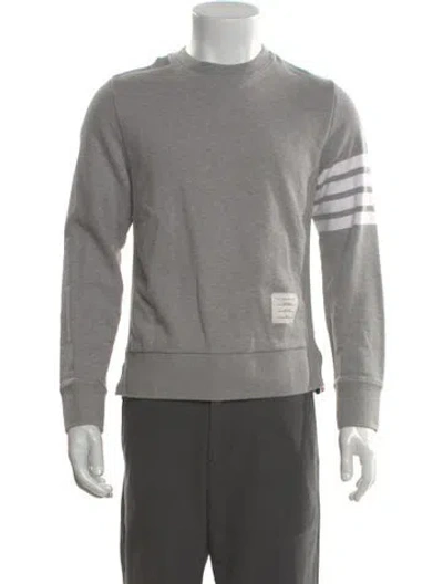 Pre-owned Thom Browne 4-bar Striped Sweatshirt In Gray