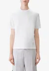 Thom Browne Short Sleeve T-shirt Engineered Stripe Pique In White