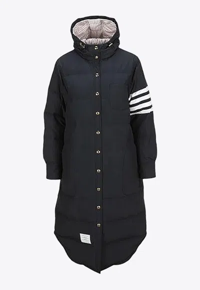 Thom Browne 4-bar Stripes Padded Parka In Blue