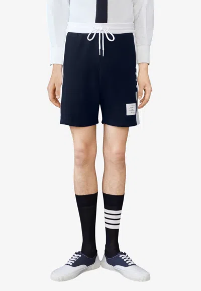 Thom Browne 4-bar Stripes Track Shorts In Black