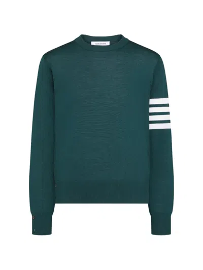 Thom Browne 4-bar Sweater In Green