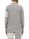 Thom Browne Loopback Jersey Knit Engineered 4-bar Stripe Classic Crewneck Pullover In Gray