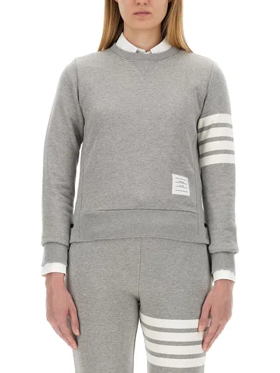 Thom Browne 4bar Sweatshirt In Grey