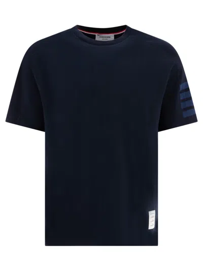 Thom Browne 4bar T-shirts In Blue