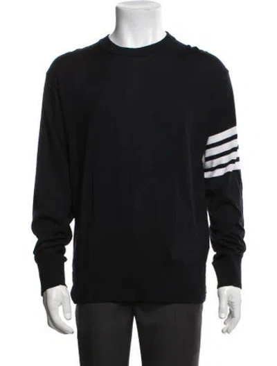 Pre-owned Thom Browne 4-bar Virgin Wool Pullover W/ Tags In Blue
