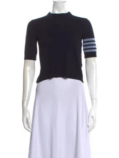 Pre-owned Thom Browne 4-bar Virgin Wool Sweater In Blue