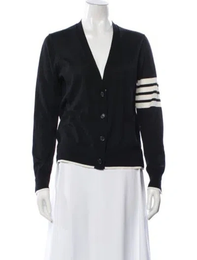 Pre-owned Thom Browne 4-bar Virgin Wool Sweater In Blue