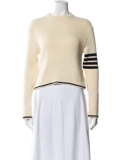 Pre-owned Thom Browne 4-bar Virgin Wool Sweater In Neutral