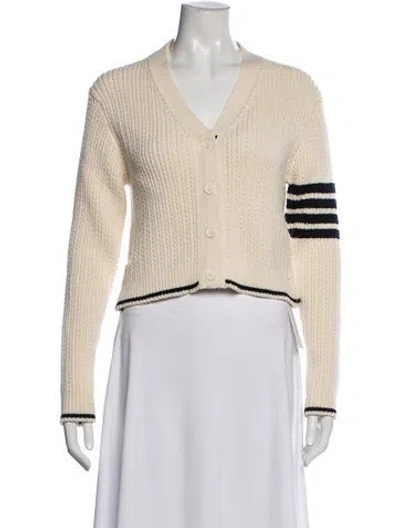 Pre-owned Thom Browne 4-bar Virgin Wool Sweater In Neutral