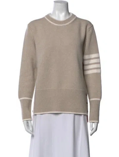 Pre-owned Thom Browne 4-bar Virgin Wool Sweater In Neutrals