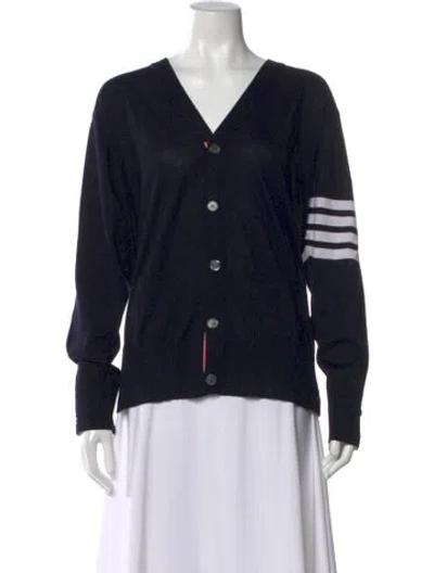 Pre-owned Thom Browne 4-bar Virgin Wool Sweater W/ Tags In Blue