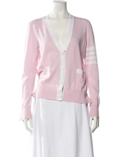 Pre-owned Thom Browne 4-bar Virgin Wool Sweater W/ Tags In Pink