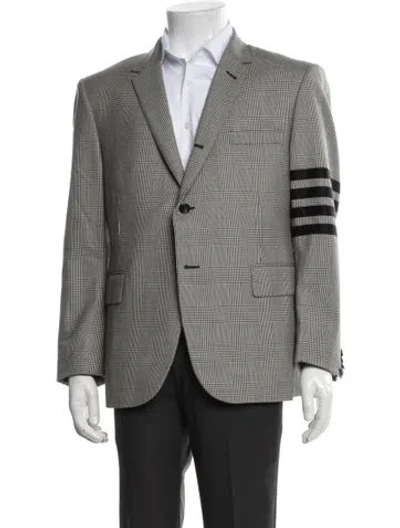 Pre-owned Thom Browne 4-bar Wool Blazer In Black