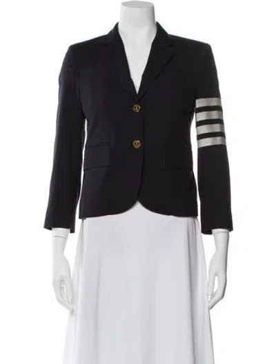 Pre-owned Thom Browne 4-bar Wool Blazer In Blue
