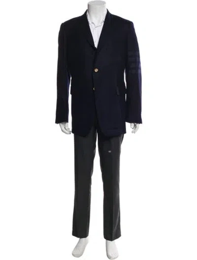 Pre-owned Thom Browne 4-bar Wool Blazer In Blue