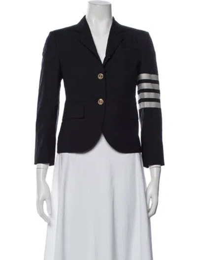 Pre-owned Thom Browne 4-bar Wool Blazer In Blue