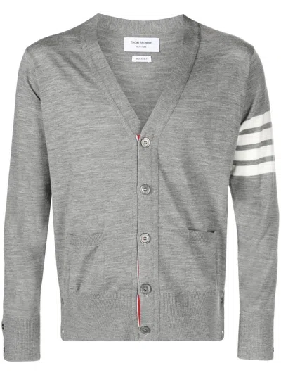 THOM BROWNE THOM BROWNE 4BAR WOOL CARDIGAN