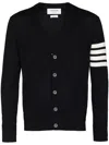 Thom Browne Classic V-neck Cardigan In Fine Merino Wool With 4bar Stripes Clothing
