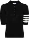 Thom Browne Poloshirt Aus Merinowolle Mit Streifen