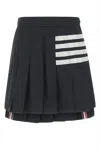 Thom Browne 4-bar Pleated Miniskirt In Blue