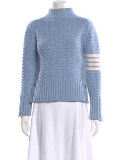 Pre-owned Thom Browne 4-bar Wool Sweater In Blue