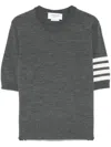 Thom Browne Crew Neck Merino Wool Striped T-shirt